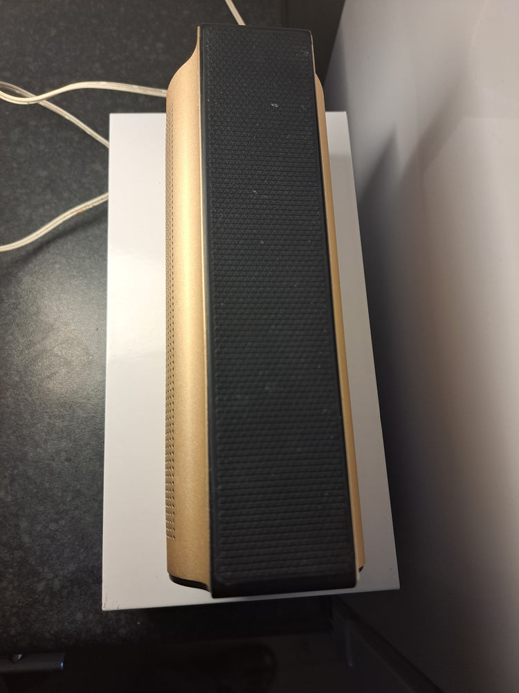 SECOND HAND - GOLD WIRELESS BLUETOOTH SPEAKER WITH FM RADIO TUBE SHAPED