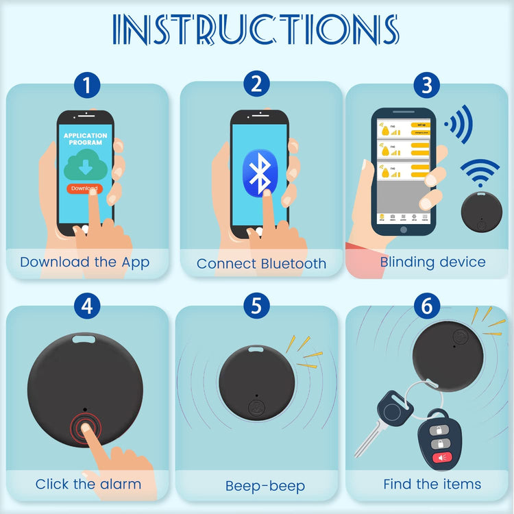 Key or Phone Finders, 4 Pack Portable Mini Bluetooth Tracker, Item Locator GPS Tracking for Pets Wallet Keychain Backpack, App Control Compatible with iOS Android Phone