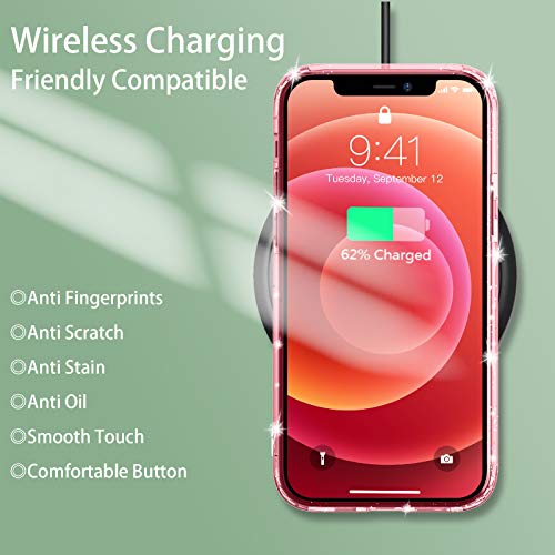 Temdan Clear Case Compatible with iPhone 12 Case/iPhone 12 Pro Case, Non-Yellowing Shockproof Protective Phone Case- Slim Thin