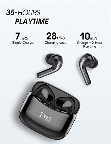 Wireless Earbuds 5.1, Bluetooth Headphones in-Ear, 35H Playtime, USB-C Fast Charge, Wireless Earphones Deep Bass, Touch Control, IPX7 Waterproof Sport Wireless Headphones