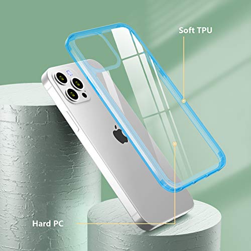 Temdan Clear Case Compatible with iPhone 12 Case/iPhone 12 Pro Case, Non-Yellowing Shockproof Protective Phone Case- Slim Thin