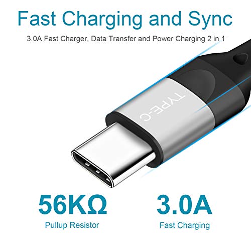 USB Type C Cable Fast Charge 2M 2M,3A Charger Charging Lead for Samsung Galaxy A50 A70 A51 A71 5G A41 A21S A31 A80 A40 A42 A32 A90 Note 9 8 10 20 A20E