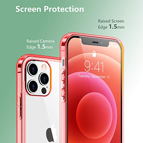 Temdan Clear Case Compatible with iPhone 12 Case/iPhone 12 Pro Case, Non-Yellowing Shockproof Protective Phone Case- Slim Thin