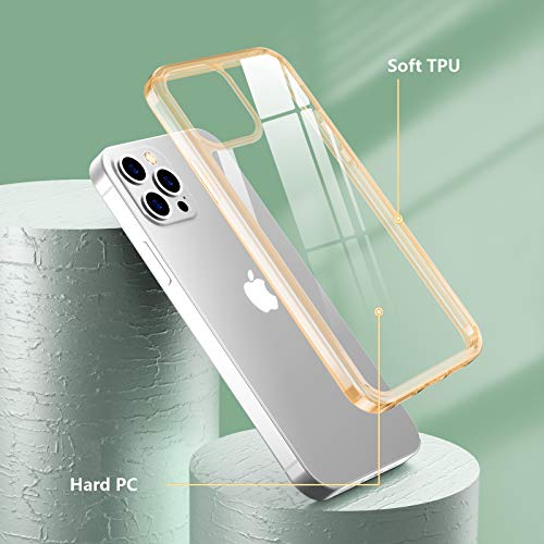 Temdan Clear Case Compatible with iPhone 12 Case/iPhone 12 Pro Case, Non-Yellowing Shockproof Protective Phone Case- Slim Thin