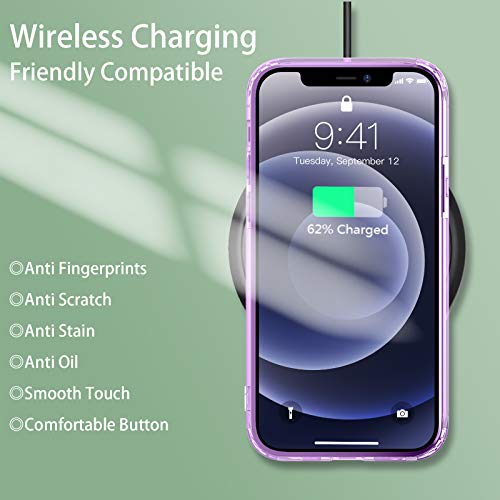 Temdan Clear Case Compatible with iPhone 12 Case/iPhone 12 Pro Case, Non-Yellowing Shockproof Protective Phone Case- Slim Thin