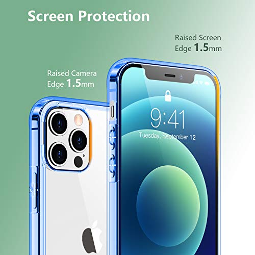 Temdan Clear Case Compatible with iPhone 12 Case/iPhone 12 Pro Case, Non-Yellowing Shockproof Protective Phone Case- Slim Thin