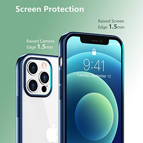 Temdan Clear Case Compatible with iPhone 12 Case/iPhone 12 Pro Case, Non-Yellowing Shockproof Protective Phone Case- Slim Thin