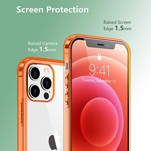 Temdan Clear Case Compatible with iPhone 12 Case/iPhone 12 Pro Case, Non-Yellowing Shockproof Protective Phone Case- Slim Thin