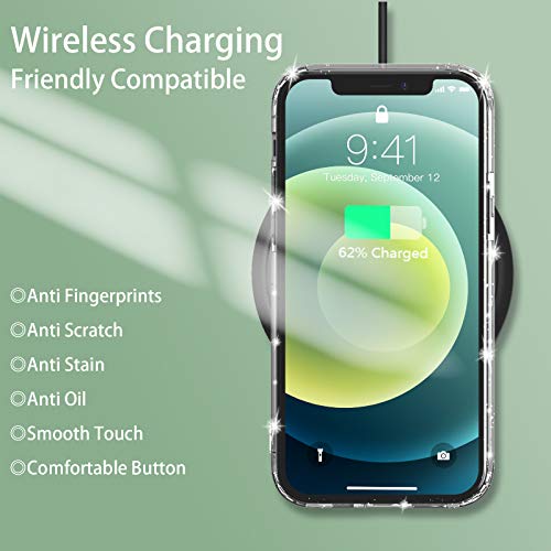 Temdan Clear Case Compatible with iPhone 12 Case/iPhone 12 Pro Case, Non-Yellowing Shockproof Protective Phone Case- Slim Thin