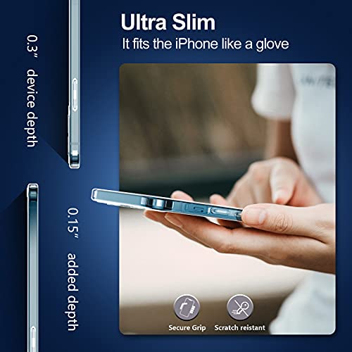 Temdan Clear Case Compatible with iPhone 12 Case/iPhone 12 Pro Case, Non-Yellowing Shockproof Protective Phone Case- Slim Thin