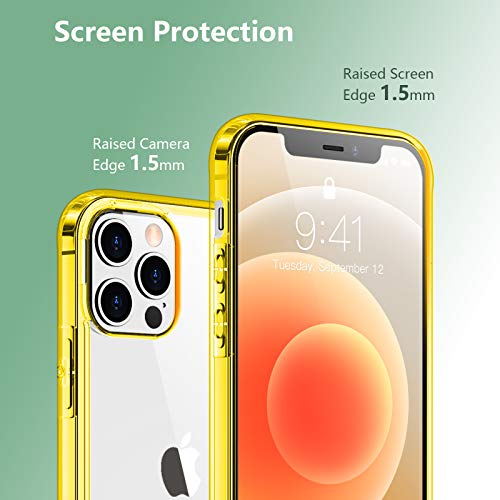 Temdan Clear Case Compatible with iPhone 12 Case/iPhone 12 Pro Case, Non-Yellowing Shockproof Protective Phone Case- Slim Thin