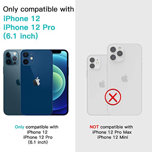 Temdan Clear Case Compatible with iPhone 12 Case/iPhone 12 Pro Case, Non-Yellowing Shockproof Protective Phone Case- Slim Thin