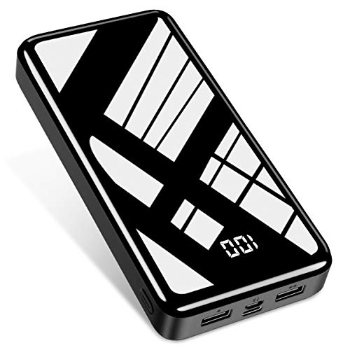 Power Bank 30000mAh Huge Capacity Portable Charger, External Battery with 2 USB Output & Input Ports USB-C Fast Charging Battery Pack for Smartphone Samsung Huawei and More
