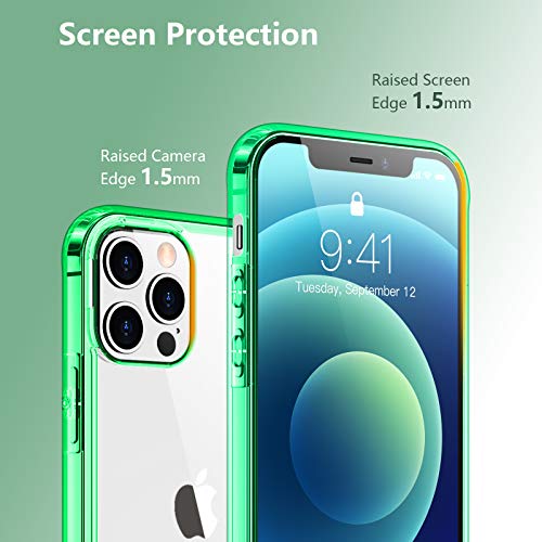 Temdan Clear Case Compatible with iPhone 12 Case/iPhone 12 Pro Case, Non-Yellowing Shockproof Protective Phone Case- Slim Thin