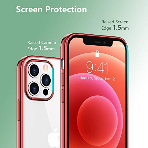 Temdan Clear Case Compatible with iPhone 12 Case/iPhone 12 Pro Case, Non-Yellowing Shockproof Protective Phone Case- Slim Thin