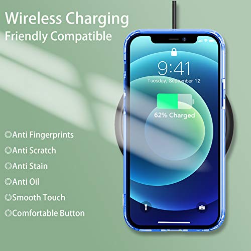 Temdan Clear Case Compatible with iPhone 12 Case/iPhone 12 Pro Case, Non-Yellowing Shockproof Protective Phone Case- Slim Thin
