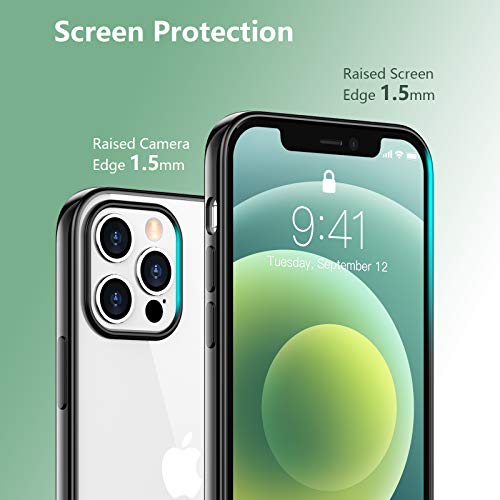 Temdan Clear Case Compatible with iPhone 12 Case/iPhone 12 Pro Case, Non-Yellowing Shockproof Protective Phone Case- Slim Thin