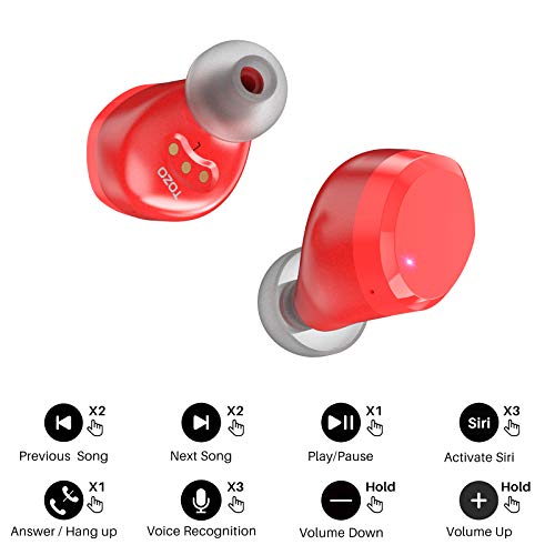 Wireless Earbuds Bluetooth Headphones Premium Fidelity Sound Quality Wireless Charging Case Digital LED Intelligence Display IPX8 Waterproof Earphones Built-in Mic Headset for Sport Black