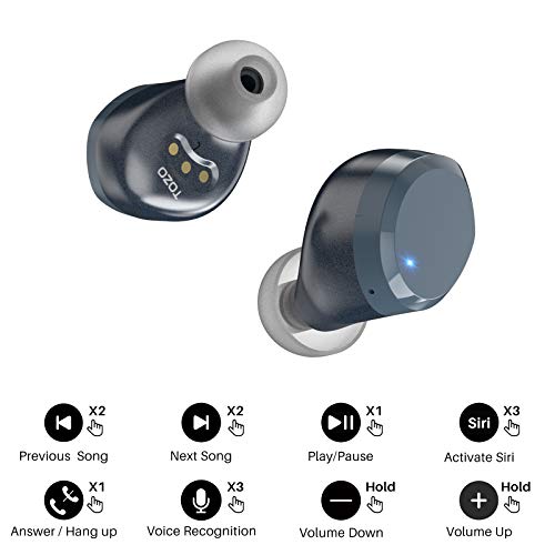Wireless Earbuds Bluetooth Headphones Premium Fidelity Sound Quality Wireless Charging Case Digital LED Intelligence Display IPX8 Waterproof Earphones Built-in Mic Headset for Sport Black