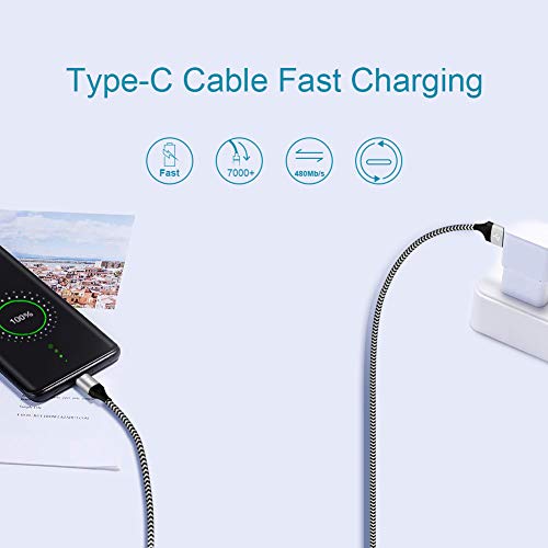 USB Type C Cable Fast Charge 2M 2M,3A Charger Charging Lead for Samsung Galaxy A50 A70 A51 A71 5G A41 A21S A31 A80 A40 A42 A32 A90 Note 9 8 10 20 A20E