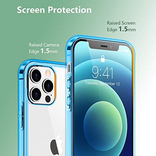 Temdan Clear Case Compatible with iPhone 12 Case/iPhone 12 Pro Case, Non-Yellowing Shockproof Protective Phone Case- Slim Thin