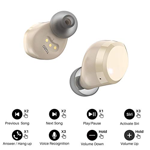 Wireless Earbuds Bluetooth Headphones Premium Fidelity Sound Quality Wireless Charging Case Digital LED Intelligence Display IPX8 Waterproof Earphones Built-in Mic Headset for Sport Black