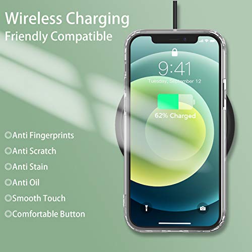 Temdan Clear Case Compatible with iPhone 12 Case/iPhone 12 Pro Case, Non-Yellowing Shockproof Protective Phone Case- Slim Thin