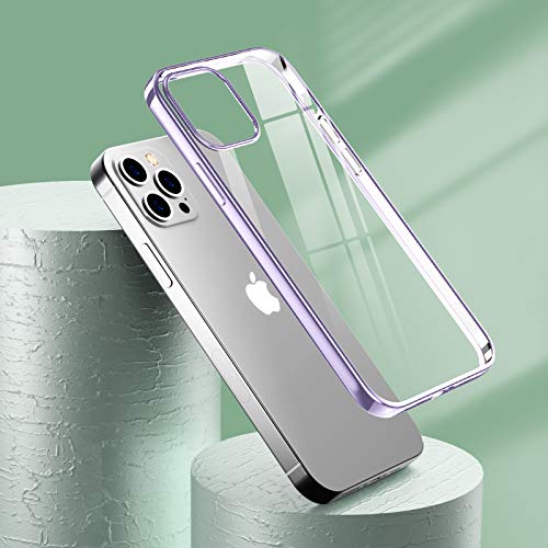 Temdan Clear Case Compatible with iPhone 12 Case/iPhone 12 Pro Case, Non-Yellowing Shockproof Protective Phone Case- Slim Thin