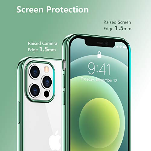 Temdan Clear Case Compatible with iPhone 12 Case/iPhone 12 Pro Case, Non-Yellowing Shockproof Protective Phone Case- Slim Thin