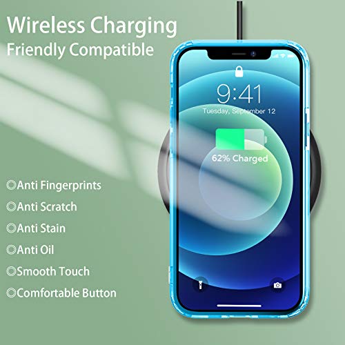 Temdan Clear Case Compatible with iPhone 12 Case/iPhone 12 Pro Case, Non-Yellowing Shockproof Protective Phone Case- Slim Thin