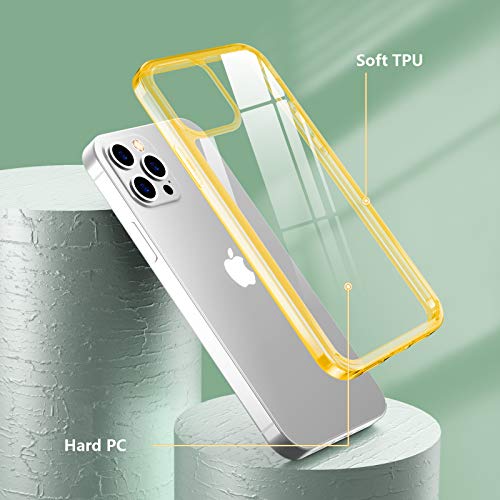 Temdan Clear Case Compatible with iPhone 12 Case/iPhone 12 Pro Case, Non-Yellowing Shockproof Protective Phone Case- Slim Thin