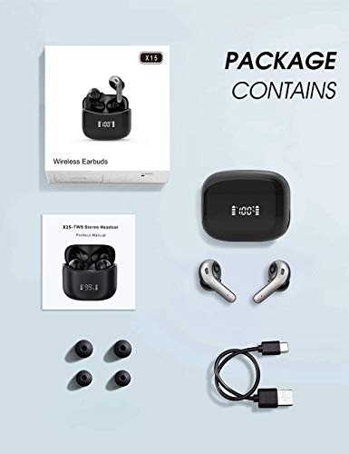 Wireless Earbuds 5.1, Bluetooth Headphones in-Ear, 35H Playtime, USB-C Fast Charge, Wireless Earphones Deep Bass, Touch Control, IPX7 Waterproof Sport Wireless Headphones