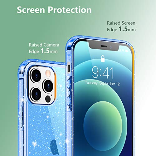 Temdan Clear Case Compatible with iPhone 12 Case/iPhone 12 Pro Case, Non-Yellowing Shockproof Protective Phone Case- Slim Thin