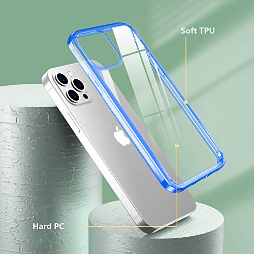 Temdan Clear Case Compatible with iPhone 12 Case/iPhone 12 Pro Case, Non-Yellowing Shockproof Protective Phone Case- Slim Thin