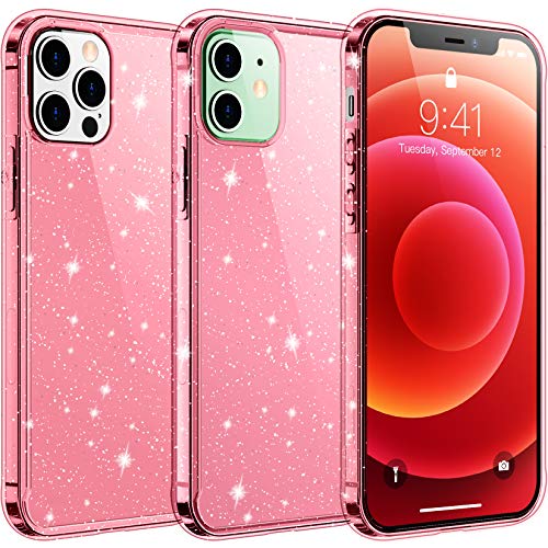 Temdan Clear Case Compatible with iPhone 12 Case/iPhone 12 Pro Case, Non-Yellowing Shockproof Protective Phone Case- Slim Thin