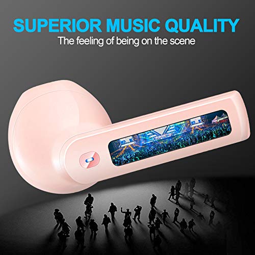 Wireless Earbuds, yobola Wireless Headphones, IPX5 Waterproof Wireless Earphones Touch Control, Bluetooth 5.1 Earbuds, 25 Hrs with USB-C Charging with Running