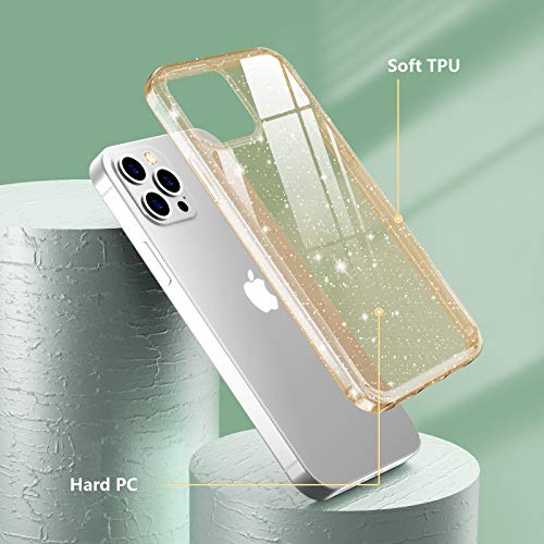Temdan Clear Case Compatible with iPhone 12 Case/iPhone 12 Pro Case, Non-Yellowing Shockproof Protective Phone Case- Slim Thin