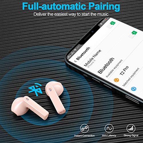 Wireless Earbuds, yobola Wireless Headphones, IPX5 Waterproof Wireless Earphones Touch Control, Bluetooth 5.1 Earbuds, 25 Hrs with USB-C Charging with Running