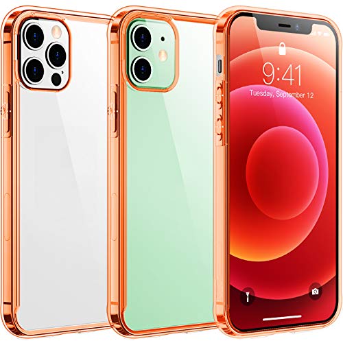 Temdan Clear Case Compatible with iPhone 12 Case/iPhone 12 Pro Case, Non-Yellowing Shockproof Protective Phone Case- Slim Thin