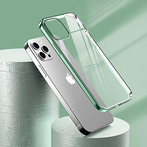 Temdan Clear Case Compatible with iPhone 12 Case/iPhone 12 Pro Case, Non-Yellowing Shockproof Protective Phone Case- Slim Thin