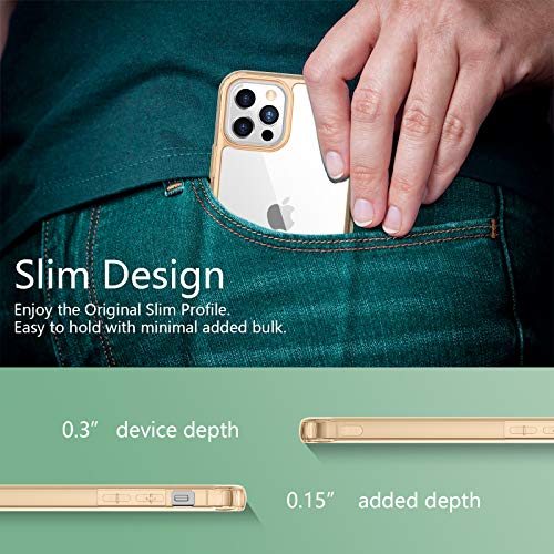 Temdan Clear Case Compatible with iPhone 12 Case/iPhone 12 Pro Case, Non-Yellowing Shockproof Protective Phone Case- Slim Thin