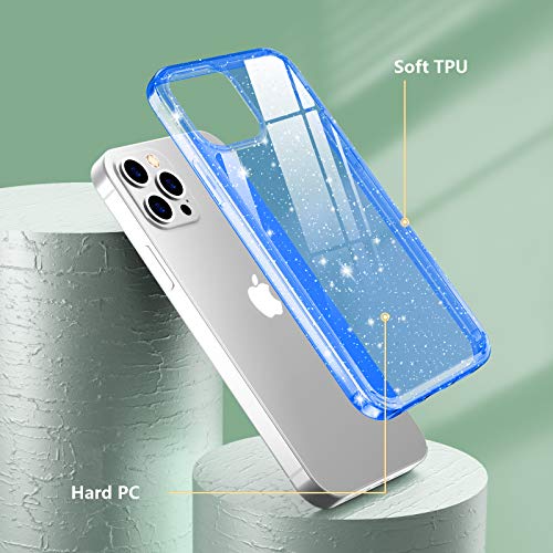 Temdan Clear Case Compatible with iPhone 12 Case/iPhone 12 Pro Case, Non-Yellowing Shockproof Protective Phone Case- Slim Thin