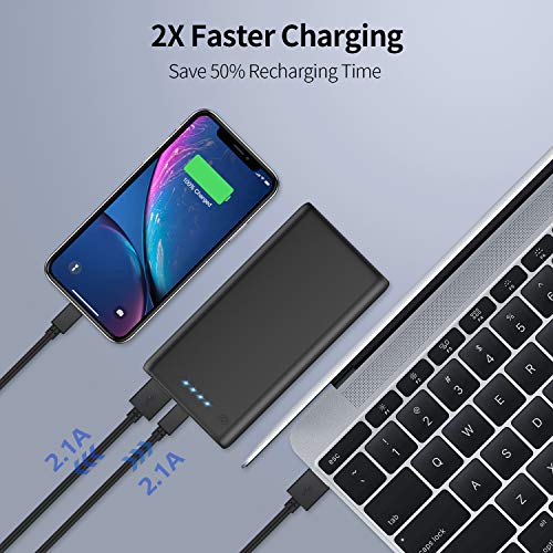Power Bank, 【26800mAh Updated Version】 Portable Charger High Capacity External Battery Pack with Dual USB Output Quick Charging Portable Phone Charger for Smart Phones Tablets and More (Black)
