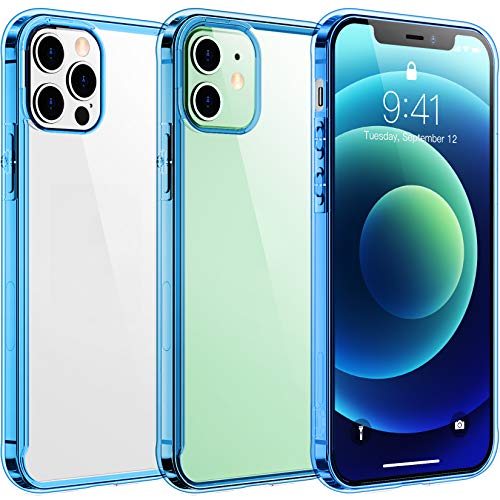 Temdan Clear Case Compatible with iPhone 12 Case/iPhone 12 Pro Case, Non-Yellowing Shockproof Protective Phone Case- Slim Thin