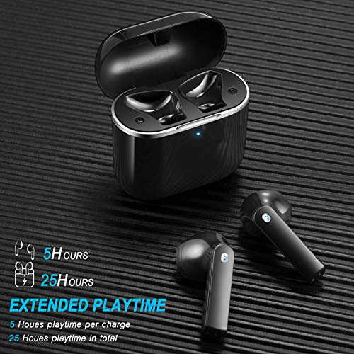Wireless Earbuds, yobola Wireless Headphones, IPX5 Waterproof Wireless Earphones Touch Control, Bluetooth 5.1 Earbuds, 25 Hrs with USB-C Charging with Running