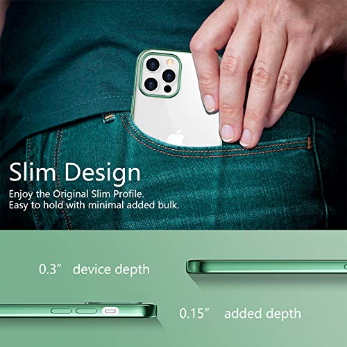 Temdan Clear Case Compatible with iPhone 12 Case/iPhone 12 Pro Case, Non-Yellowing Shockproof Protective Phone Case- Slim Thin