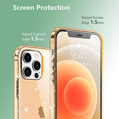Temdan Clear Case Compatible with iPhone 12 Case/iPhone 12 Pro Case, Non-Yellowing Shockproof Protective Phone Case- Slim Thin