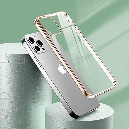 Temdan Clear Case Compatible with iPhone 12 Case/iPhone 12 Pro Case, Non-Yellowing Shockproof Protective Phone Case- Slim Thin
