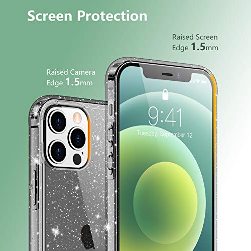 Temdan Clear Case Compatible with iPhone 12 Case/iPhone 12 Pro Case, Non-Yellowing Shockproof Protective Phone Case- Slim Thin