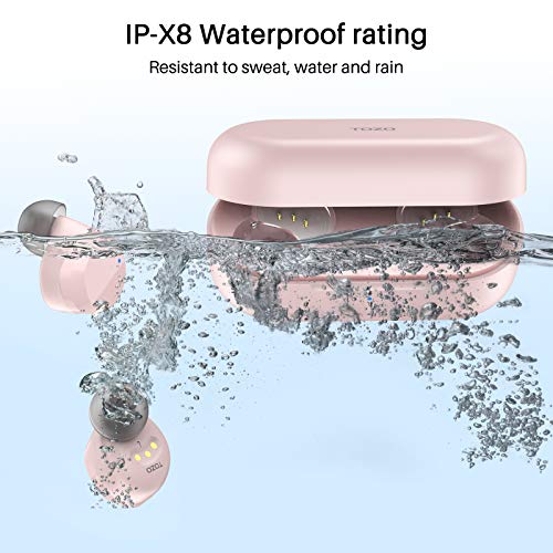Wireless Earbuds Bluetooth Headphones Premium Fidelity Sound Quality Wireless Charging Case Digital LED Intelligence Display IPX8 Waterproof Earphones Built-in Mic Headset for Sport Black
